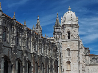 Fototapeta na wymiar Mosteiro dos Jeronimos, monastery in Belem in Lisbon