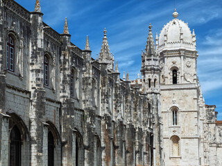 Fototapeta premium Mosteiro dos Jeronimos, monastery in Belem in Lisbon