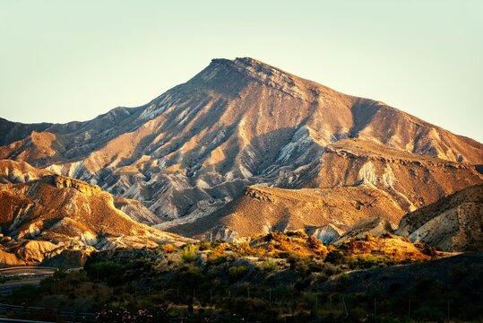 Mount Alfaro rises above the Tabernas desert and appears in numerous advertisements and movies.