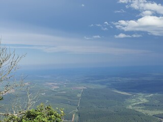 Green valley blue sky gods window Lush greenery clouds