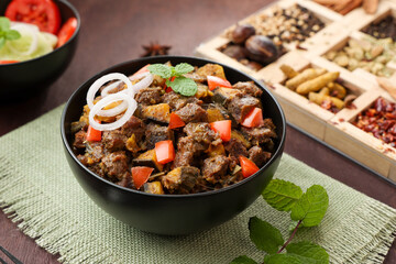 Spicy beef kaya curry beef fry South Indian Kerala India Sri Lanka. side dish Ghee rice, Appam,...