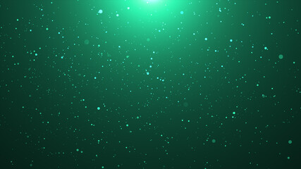 Green particle flare background for background concept