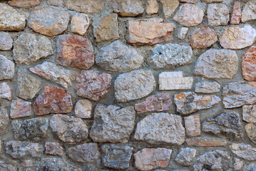 old stone built wall texture