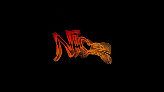 NICE word with echo effect background