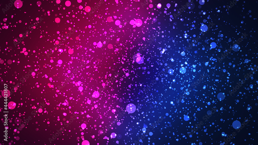 Canvas Prints blue and red neon blur path with particles background