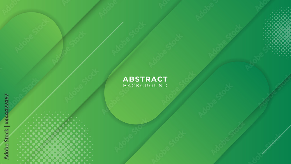 Poster Abstract green geometric background. Modern background for business services, creative design solutions, design agency. Vector illustration concepts for website and mobile website development.