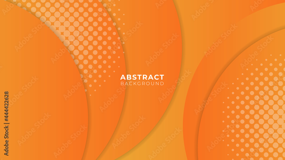 Aufkleber Dynamic textured background design in 3D style with orange yellow color. abstract background for business app, project management, creative solutions. Modern vector illustration concepts for website