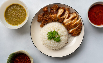 Thai Food, Pork and Chicken Rice Dishes 