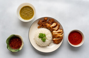 Thai Food, Pork and Chicken Rice Dishes 