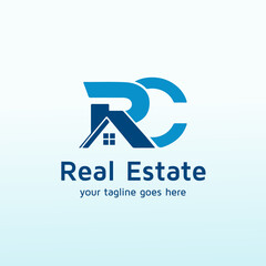 Realty Group Logo design template letter RC