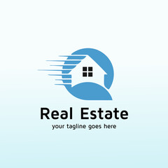 mobile home sales business logo design letter Q