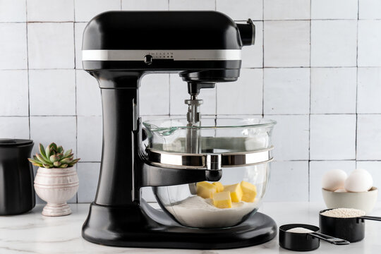 Stand Mixer With Butter And Sugar