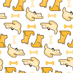 pets seamless pattern. vector illustration. minimalism simple cute postcard. Perfect for posters, packaging, templates, banners, fabrics, prints, business cards, logo. EPS10