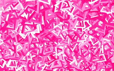 Light Pink vector template with chaotic shapes.