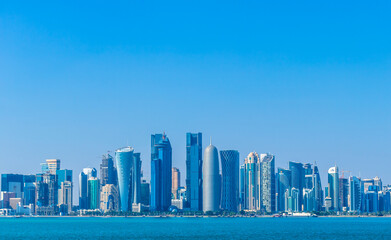 Doha skyline from the corniche