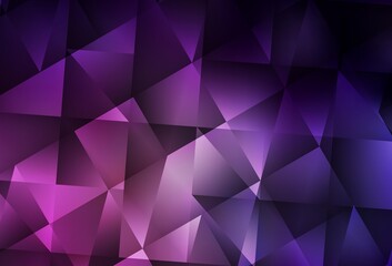 Obraz premium Dark Pink vector abstract polygonal pattern.