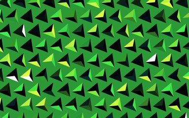 Dark Blue, Green vector background with triangles.