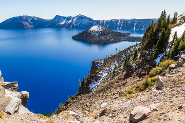 Obraz premium Wizard Island, Crater Lake Oregon