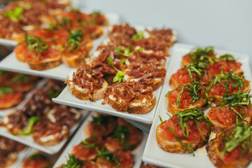 Cold snacks at a conference event