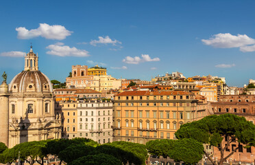 Forum Romanum view from the Capitoline Hill in Italy, Rome