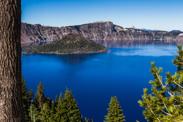 Fototapeta na wymiar Wizard Island, Crater Lake Oregon