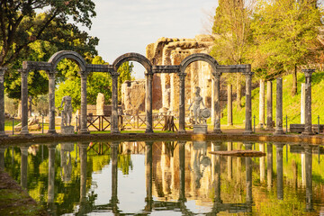 Villa Adriana Roman archaeological complex at Tivoli, Italy