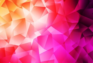 Light Pink, Yellow vector abstract polygonal template.