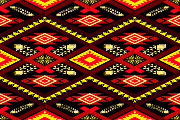 Vector,illustator,Geometric ethnic ikat seamless pattern,Patterns design for fabric,wallpaper,background,wall,tile,carpet,wrapping,clothing,batik,Abstract ethnic geometric pattern