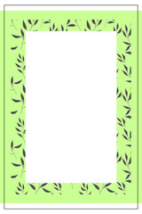 Obraz premium cards for congratulations green with flowers