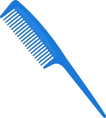 Vector emoticon illustration of a hair comb