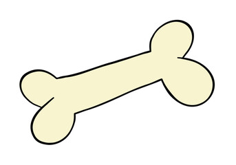 Cartoon bone, vector illustration.