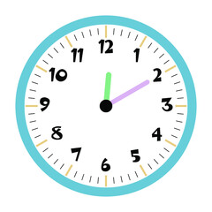 Clock vector 12:10am or 12:10pm