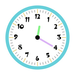 Clock vector 12:20am or 12:20pm