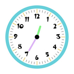 Clock vector 12:35am or 12:35pm