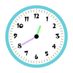 Clock vector 12:40am or 12:40pm