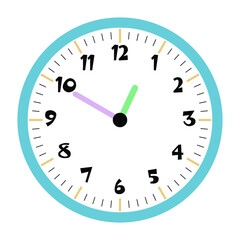 Clock vector 12:50am or 12:50pm