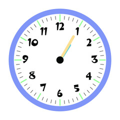 Clock vector 1:05am or 1:05pm