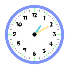Clock vector 1:10am or 1:10pm