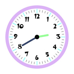 Clock vector 2:40am or 2:40pm