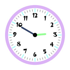 Clock vector 2:50am or 2:50pm