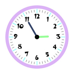 Clock vector 2:55am or 2:55pm
