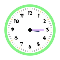 Clock vector 3:15am or 3:15pm