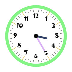 Clock vector 3:25am or 3:25pm