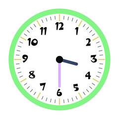 Clock vector 3:30am or 3:30pm