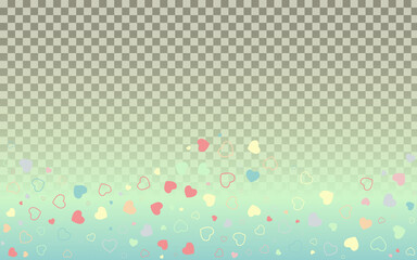 Love heart template vector illustration on transparent background.