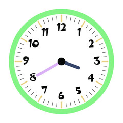 Clock vector 3:40am or 3:40pm