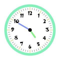 Clock vector 4:50am or 4:50pm