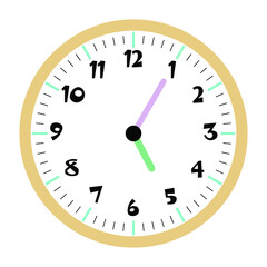 Clock vector 5:05am or 5:05pm