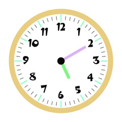 Clock vector 5:10am or 5:10pm