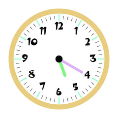 Clock vector 5:20am or 5:20pm